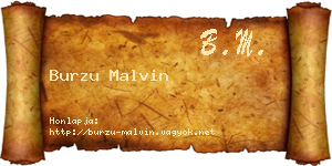 Burzu Malvin névjegykártya